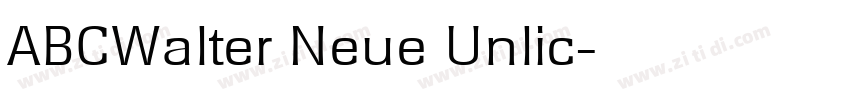 ABCWalter Neue Unlic字体转换